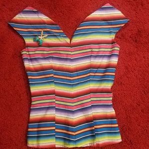 Agnes Sarape Southwestern Top